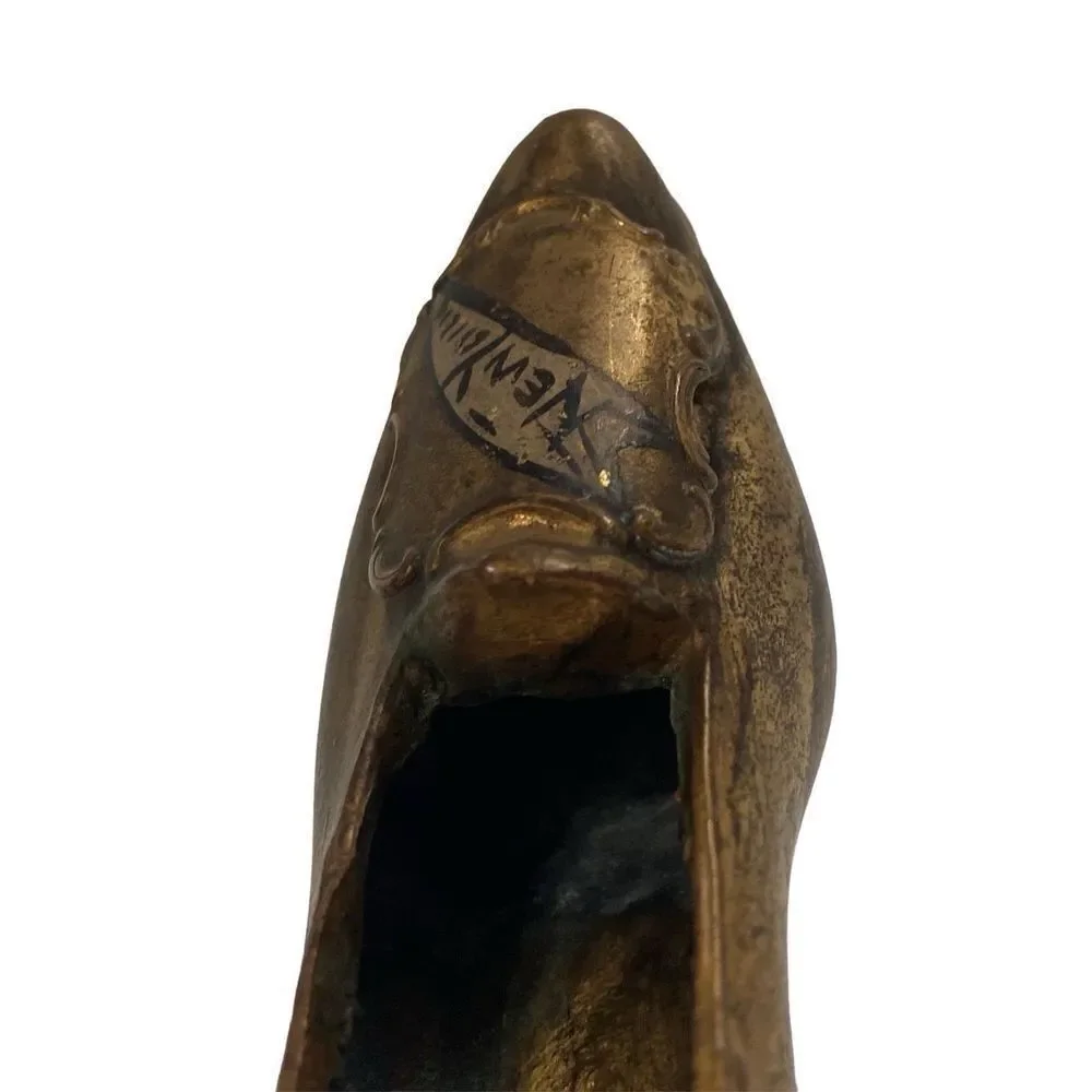 Heavy New York labeled pin cushion brass shoe - 3.75